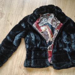 Black Furry Coat  Size 12