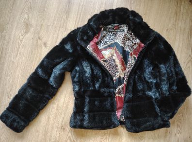 Black Furry Coat  Size 12
