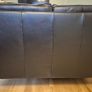 2 Seater Black Leather Sofa. Image 5