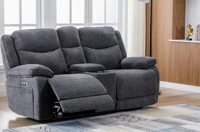 2 seater couch electric console armrest with storage