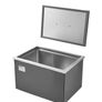 Drop in Ice Chest, 20"L x 14"W x 12"H (508 x 355 x 306 mm) Stainless Steel Drop in Cooler, 30L Commercial Ice Bin with Pot Lid for Outdoor, Drain-pipe Set Included, for Cold Wine Beer Image 9