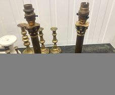Pair of Vintage Corinthian Column Table Lamp Bases