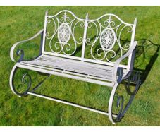 Rocking Bench Double Ornate D4845