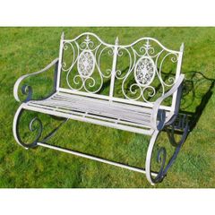 Rocking Bench Double Ornate D4845