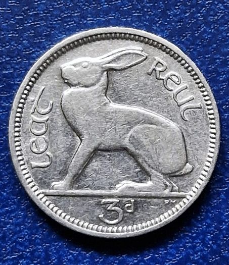 Ireland 1940 Three 3d Pence coin