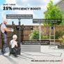 3.7 x 7.9ft Galvanised Steel Shed, with Latched Door and Padlock - Grey Image 4