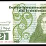 Ireland Banknote 1 Pound 1981 P-70b Unc W/fdi Un Flag Stamp Clg Image 3
