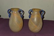 Matching Pair of Spanish Lafiore Vases