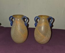Matching Pair of Spanish Lafiore Vases