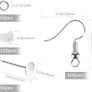 350 Pcs Earrings Making Supplies Kit 925 Silver Hypoallergenic Plated Fish Hooks Earring with Clear Earring Safety Backs Posts and Open Jump Rings Image 2