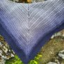 Handmade crochet triangle shawl wrap. Grey gradient ombre shawl Image 9