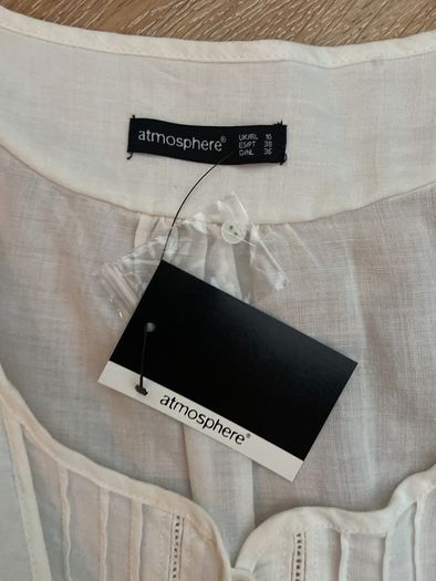 Brand New Atmosphere White Linen style Dress Size 10