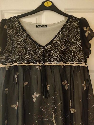 Funk Rock black lace tunic size UK12 EU40 Postage included