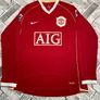 Nike Manchester United Mens 2006/2007 Home Long Sleeve Jersey No.4 Heinze Size Medium Image 2