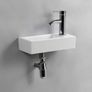Basin Sink Small Cloakroom Basin Rectangle Ceramic Wash Basin Right Hand Image 5