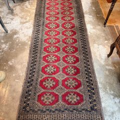 Vintage Bokhara Hand Knotted Pakistani Runner