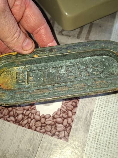 Beautiful Old Letterbox, Raised LETTERS on the flap, Postage Available