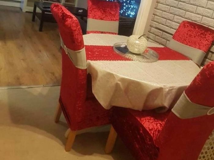 Crushed velvet red large chair covers