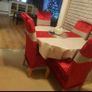 Crushed velvet red large chair covers Image 2