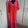 Pink and Orange Striped Maxi Dress Image 9