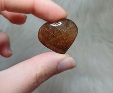 copper rutile heart quartz