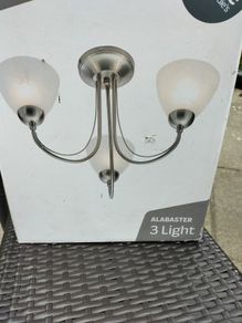 Light fitting 3 Satin Nickel Woodies Home