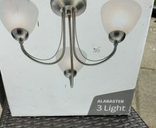 Light fitting 3 Satin Nickel Woodies Home