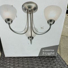 Light fitting 3 Satin Nickel Woodies Home