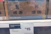 3 brand new electrical sockets.2 x twin sockets + 1 single. Photo shows price of double in B+q. Selling 3 together.bargain  at this price
