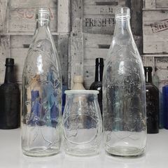 421 - Set of 3 Vintage L Rose and Co Collectible Decorative Bottles and Jar