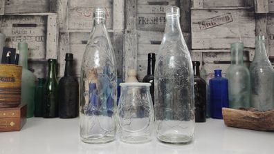 421 - Set of 3 Vintage L Rose and Co Collectible Decorative Bottles and Jar