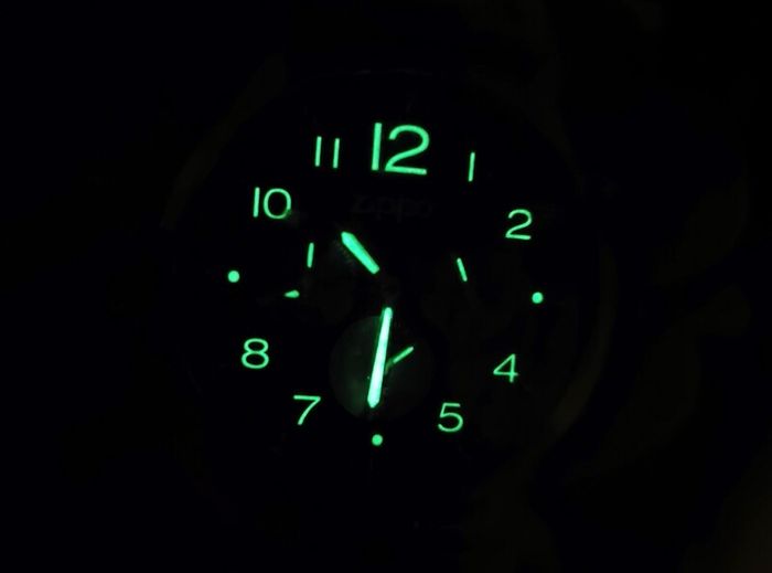 Men's Watch Chronograph ZIPPO 45001 Sports Military Black Analog Dial