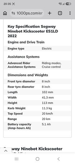 Segway Ninebot KickScooter Electric Scooter