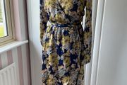 dress Bnwt ichi dress navy floral print dress size small 10/12