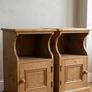Solid Pine Wood Bedside Lockers Image 2