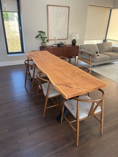 Solid Oak Live Edge Dining Table 2.5m
