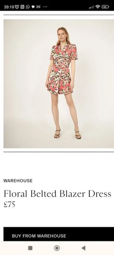 Warehouse Belted Blazer Dress