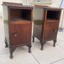 Antique Bedside Lockers - Pair - Mahogany Image 8