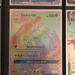 Rainbow rare  Yveltal pokemon card