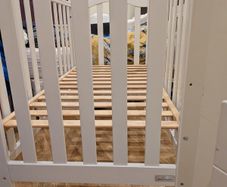 white wooden cot bed baby elegance 120x60cm