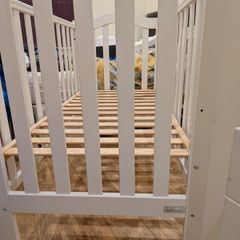 white wooden cot bed baby elegance 120x60cm