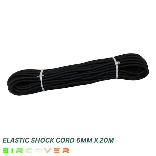 Elastic bungee rope 6mm / 20m - Black
