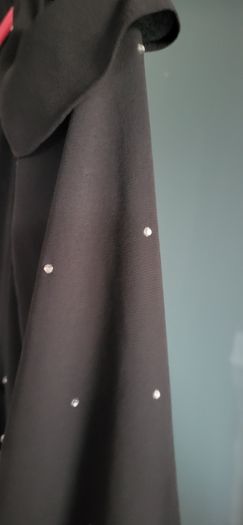 NEXT black chiffon layered playsuit with diamante detail Sz 6UK (Fit 8UK) - Bnwt Rrp 63