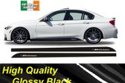 Side Skirt Stickers Gloss black  For BMW E90 E91 E92, F30, F3, F34, F36, F80, F20, F21 1, 3 Series M Performance