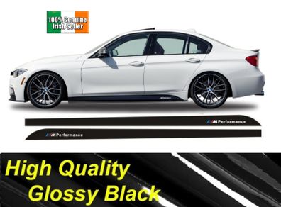 Side Skirt Stickers Gloss black  For BMW E90 E91 E92, F30, F3, F34, F36, F80, F20, F21 1, 3 Series M Performance
