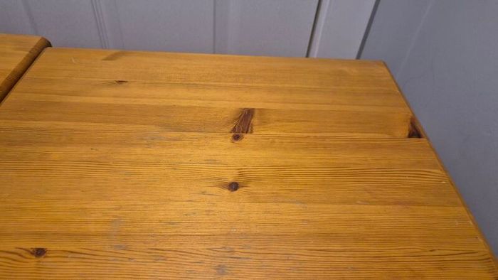 Pair of Solid Pine 3-Drawer Lockers