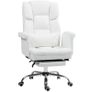 Office Chair, height-adjustable 48-56 cm, reclining backrest, footrest, White Image 2