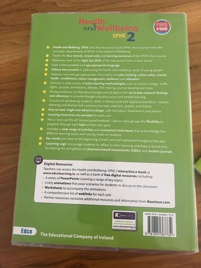 School book - health and well being