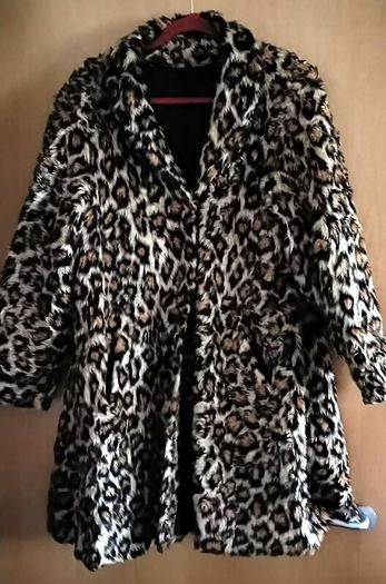 Vintage Faux Ocelot Fur Coat