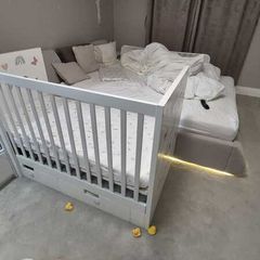 IKEA White Stuva Cot with 2 Drawers 140x70 cm incl. Mattress